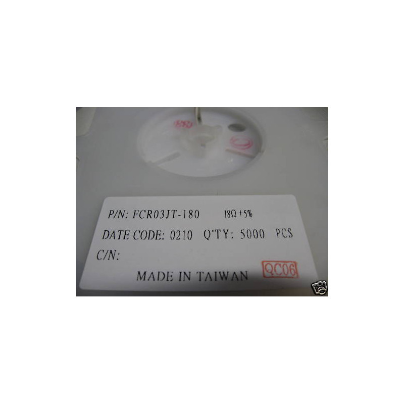 Bobine Résistances 0603 18 Ohms 5% CMS SMD FCR03JT 180 (resistor)