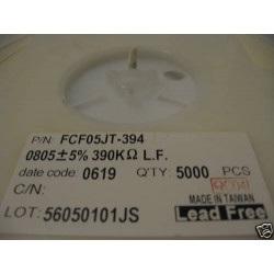 Bobine Résistances 390K 5% CMS SMD 0805 FCF05JT 394 LF (resistor)