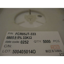 Bobine Résistances 33K 5% CMS SMD 0805 FCR05JT 333 (resistor)