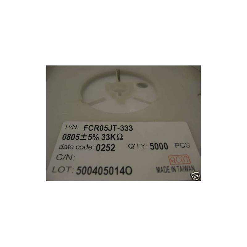 Bobine Résistances 33K 5% CMS SMD 0805 FCR05JT 333 (resistor)