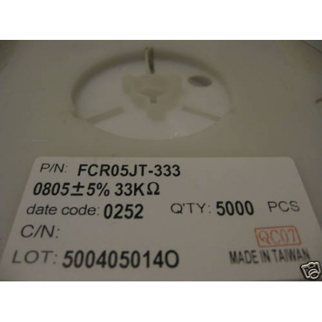 Bobine Résistances 33K 5% CMS SMD 0805 FCR05JT 333 (resistor)