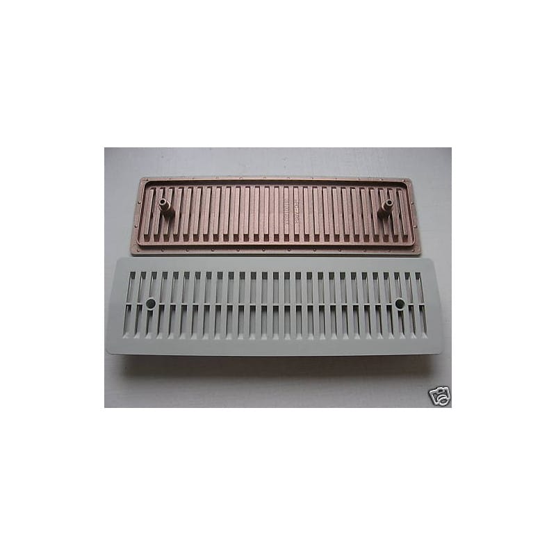 Lot x4: Grille d'aération de 235 x 71 x 6mm en Plastique ABS, 2 Trous de perçage