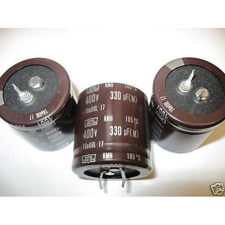 1 condensateur chimique Snap-in 330µF 330MF 400V 105° Nippon Chemi-Con capacitor