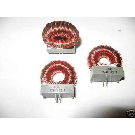 Lot de 3 Inductance Selfs 100µH 5A  réf: FET8043