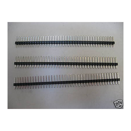 Lot de 10 Barrettes HE13 Mâle droite Sécable de 40pts au pas 2.54