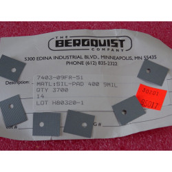 Lot de 50 Silpad Bergquist 400 9mil 7403-09FR-51 pour TO220 17.5 x 14.3mm percés