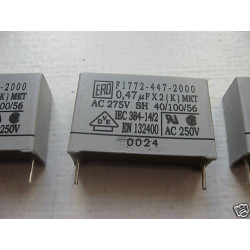 Lot x9 : Condensateur Radial MKT 0.47µF 0.47uF 0.47MF 470nF X2 AC275V Roderstein