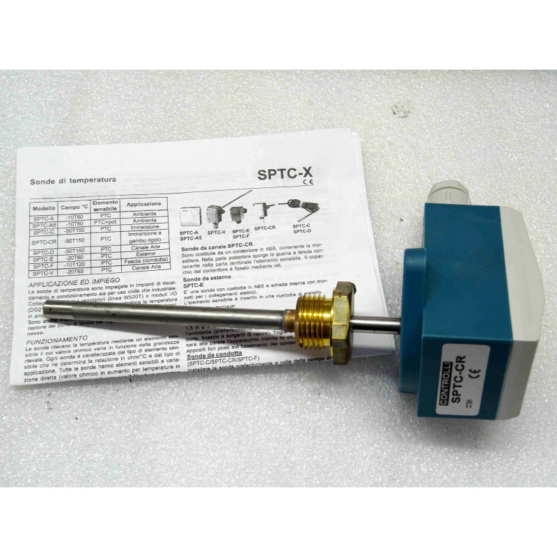 controlli SPTC-CR ~ 50 to 150°C ~ Temperature sensor for water with solid probe for CTY.1, W500T and W500H.