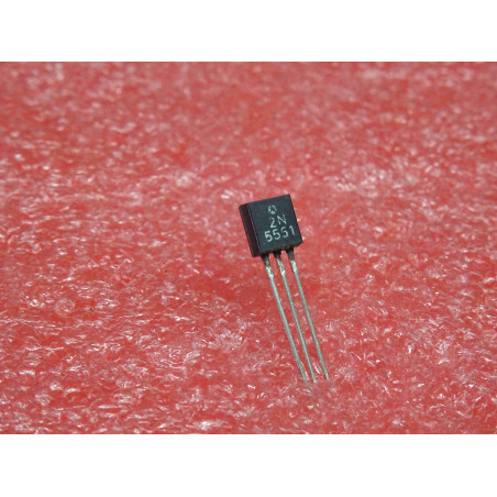 Lot de 5 : transistor 2N 5551 ~ 2N5551 Si NPN, Vce 160V, Ic 0.6A, hFE 80 ~ TO-92 thomson