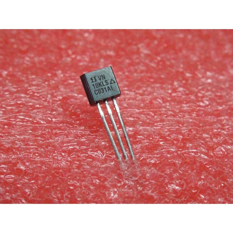 transistor VN10KLS ~ N-Channel 60V MOSFET with zener gate ~ TO-92S ~ vishay siliconix