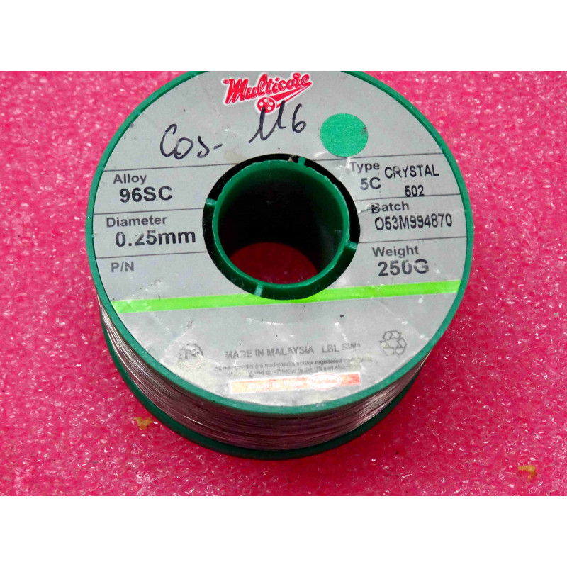 bobine de soudure sans plomb henkel multicore 96SC C502 5C 0.25mm 250gr