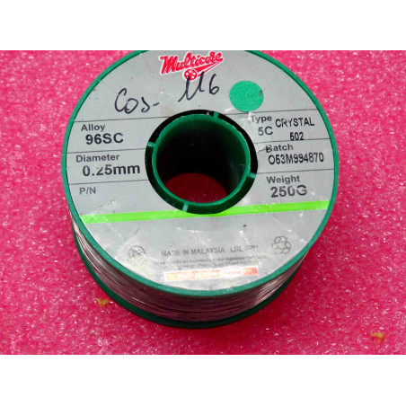 bobine de soudure sans plomb henkel multicore 96SC C502 5C 0.25mm 250gr