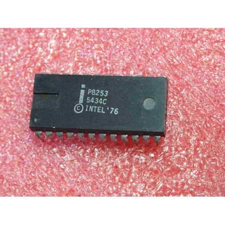 ci P 8253 ~ ic P8253 ~ programmable interval timer,DC→2.6MHz,3 independent 16-bit counter,count binary or BCD ~ DIP-24 (PLA014)