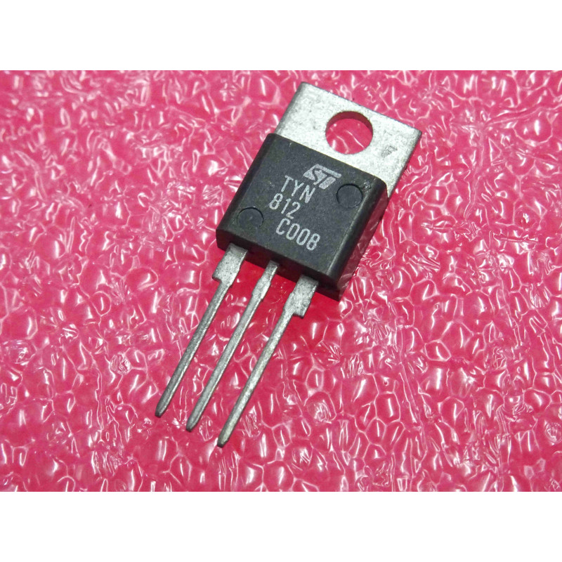 Lot de 2: thyristor silicon controlled rectifier TYN 812 ~ TYN812 standard gate triggering level 12A SCR (boîtier TO-220AB)