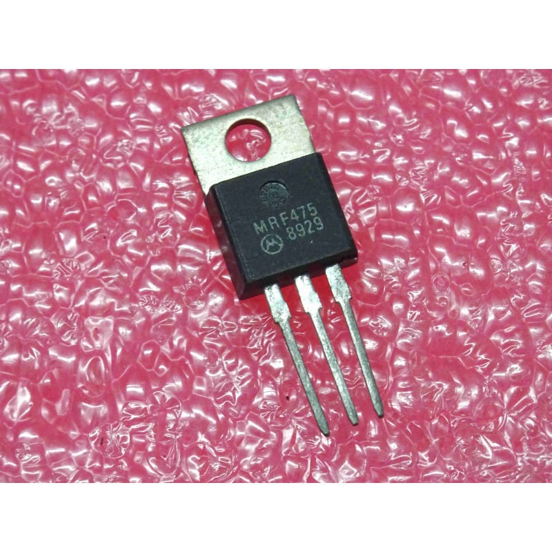 NPN RF power transistor MRF 475, MRF475, Vce 18V,Ic 4A,hFE 30,designed for 13.6v FM large-signal amplifier application to 30MHz