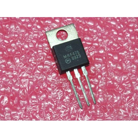 NPN RF power transistor MRF 475, MRF475, Vce 18V,Ic 4A,hFE 30,designed for 13.6v FM large-signal amplifier application to 30MHz