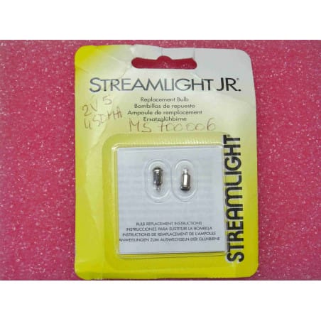 2 ampoules streamlight JR 700043 2.5v 450mA MS700006 ~ Ø4x12mm