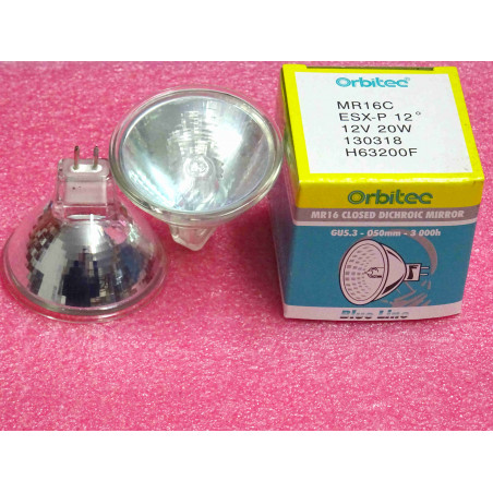 Lot de 5: lampe halogène MR16C à réflecteur dichroïque fermé orbitec MR16C ESX-P 12° 12V 20W 130318 H63200F GU5.3 Ø50mm 3000h