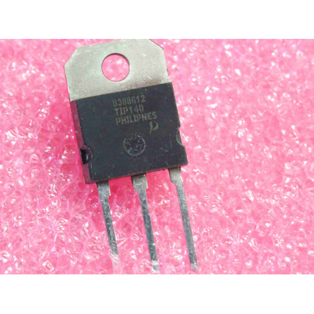 Lot de 2: 125W NPN Si power darlington transistor TIP 140 ~  TIP140 (complementary PNP TIP145) Vce 60V, Ic 10A, hFE 1000@4V 5A