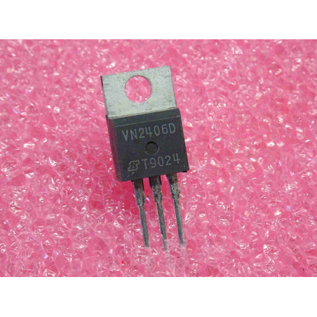 Lot de 2: transistor VN 2406 D ~ 20W N-channel MOSFET VN2406D ~ Vds 240V Id 1.12A ~ TO-220AB (4I1)