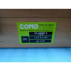 Jeu de 21 Piges  de 1 à 2mm par 0.05 Classe2  0.0015 Como dans son coffret bois (K4)