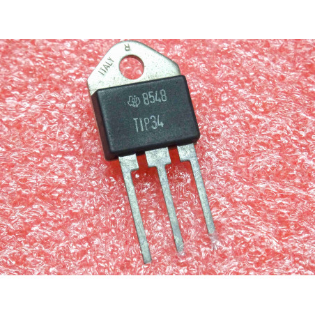 Lot de 2: high power PNP transistor TIP 34 ~ TIP34 (complementary NPN TIP33) for amplifier & switching ~ Vce 40V Ic 10A 80W