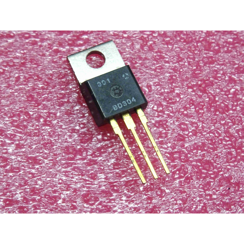 Lot de 5:Si PNP power transistor BD 304 BD304 (complement NPN BD303) Vce -60V Ic -8A hFE 30@Ic -2A Vce -2V pattes dorées (L2A)