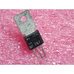 Lot de 2: transistor BF 757 ~ Si NPN BF757 (complementary PNP BF760) Vce 250V Ic 0.5A hFE 40 (4.5@1kHz) @ Vce 10V Ic 30mA (4I2)