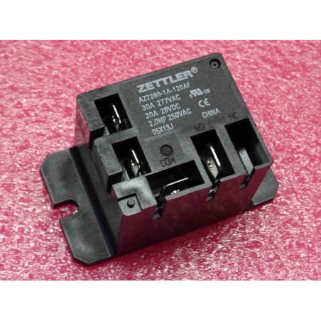 relais zettler AZ2280-1A-120AF ~ SPST SPDT , max switched voltage 277Vac 28Vdc , nominal coil 120Vac (5R9)