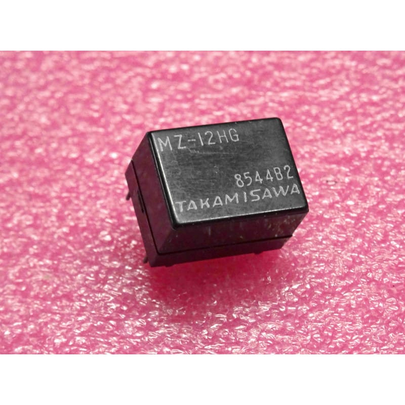 relais miniature Takamisawa MZ-12HG ~ 1A coil 12Vdc 320-ohms 450mW 5-pin 1-pole ~ for signal switching