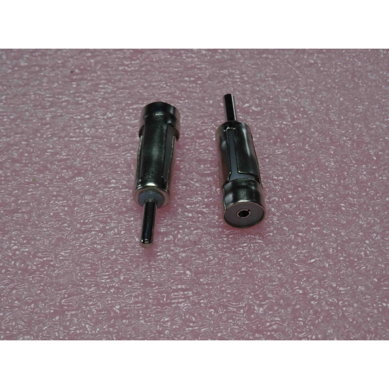 Lot de 2 Fiches Adaptateur ISO DIN antenne Autoradio connecteur fiche jack car