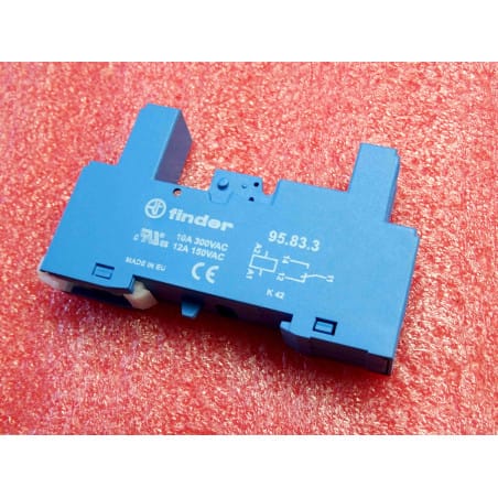 support relais rail-din 10A 300Vac 12A 150Vac finder type 95.83.3 ~ pour relay type 40.31