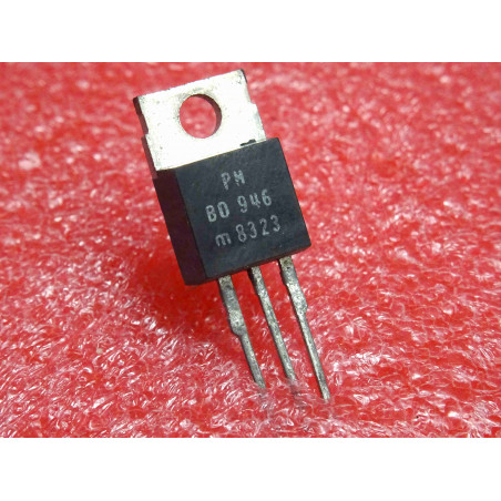 Lot de 2: transistor BD 946 ~ Si PNP power transistor BD946 (complement NPN BD945) ~ Vce -32V , Ic -5A ~ TO-220C (5P2)