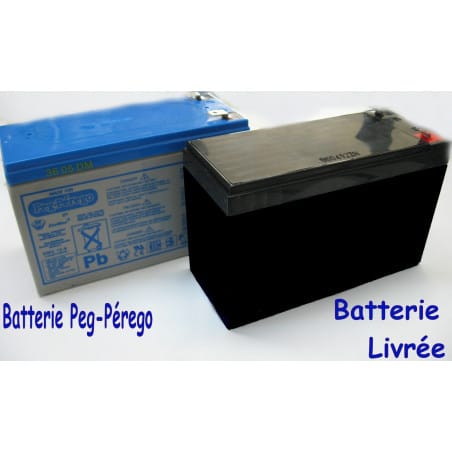 Batterie compatible peg perego 12V 9Ah 151x65x100mm