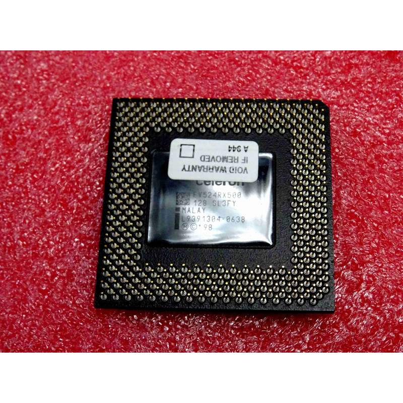 CPU microprocesseur intel FV524RX500-128 SL3FY celeron mendocino core 500MHz L2-cache 128kB PGA