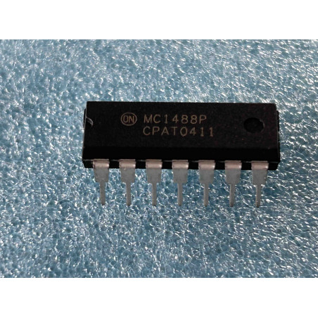 Lot de 2 ci MC1488P ~ ic MC 1488 P dip 14 de chez ON SEMICONDUCTOR Integrated Circuit NOS (TIRO03)