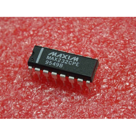 ci MAX 232 CPE ~ ic MAX232CPE ~ +5V Powered, Dual RS-232 Transmitter/Receiver ~ DIP, 16-Pin (PLA001)