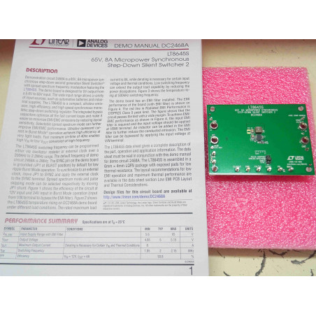 Linear Technology demo circuit DC2468A LT8645S ~ 65V 8A micropower synchronous step-down silent switcher 2nd generation