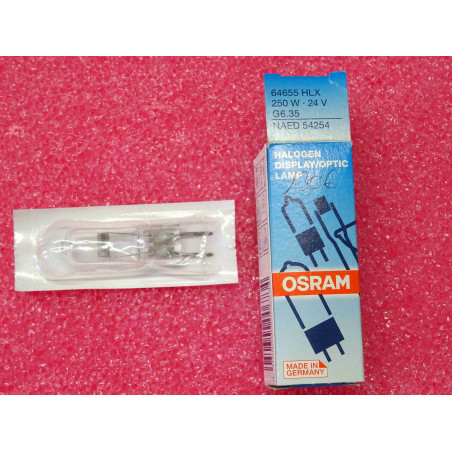 ampoule lampe halogène osram 64655 HLX ~ 250W 24V ~ culot G6.35 (L2)