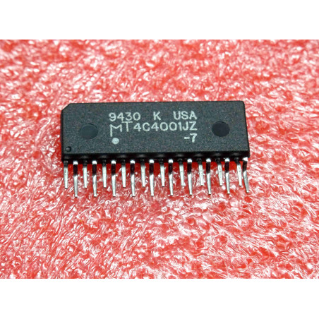 ci MT 4C4001 JZ -7 ~ ic MT4C4001JZ-7 ~ 1 Meg x 4 fast page mode DRAM 70ns access ZIP-20 ~ micron technology