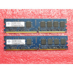 Lot:2 barettes 1Go RAM DDR2...