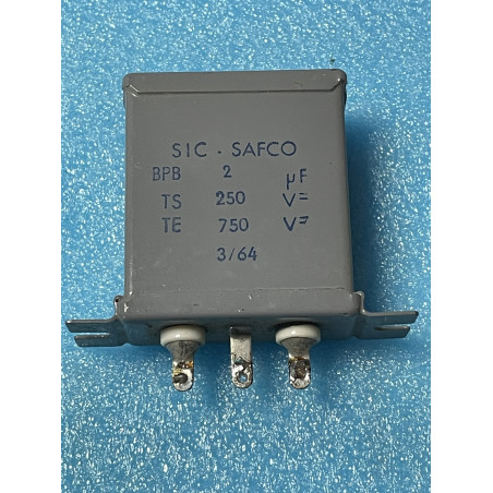 lot de 4 Condensateur à bain d'huile Sic-Safco BPB 2µF TS 250V TE 750V