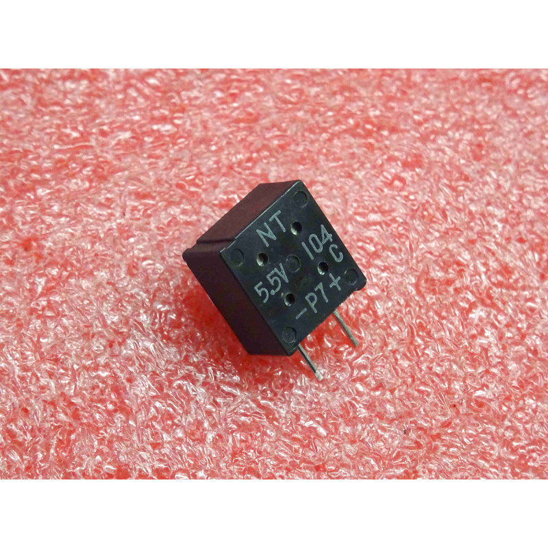 super condensateur 0.1µF 0.1uF 5.5V ~ 11x7x12mm , entraxe 5.08mm ~ 70°C , conforme RoHS