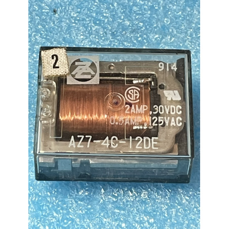 Relais Zettler AZ7-4C-12DE ~ 2A 30Vdc , 0,5A 125Vac ~ 4PDT , coil 12Vdc (M18A)