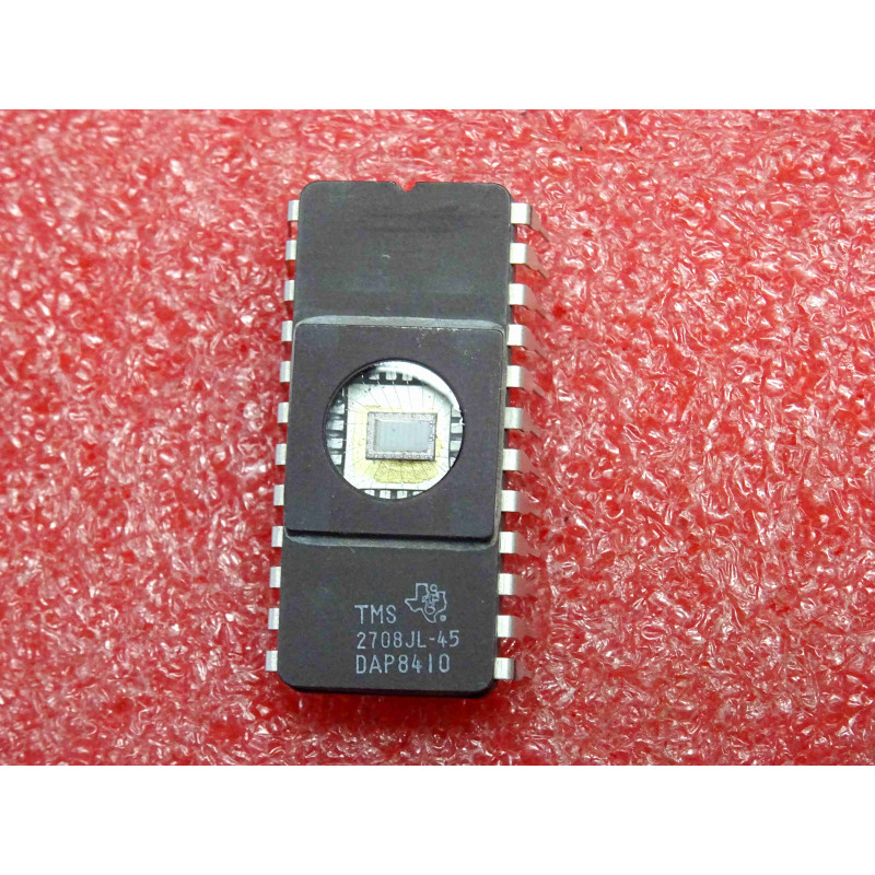 ci TMS 2708 -45 JL ~ ic TMS2708-45JL ~ 1024-word by 8-bit ultra-violet light-EPROM , 450ns ~ boîtier céramique DIL-24 (T2)