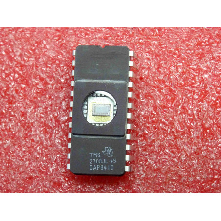 ci TMS 2708 -45 JL ~ ic TMS2708-45JL ~ 1024-word by 8-bit ultra-violet light-EPROM , 450ns ~ boîtier céramique DIL-24 (T2)