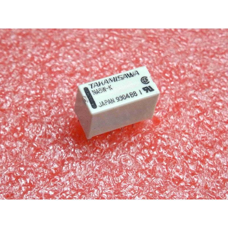 relais Takamisawa NA5W-K minature relay 2-pole NA series 1→2A (for signal switching) plastik sealed 2formC DPDT coil 5Vdc (5R7)