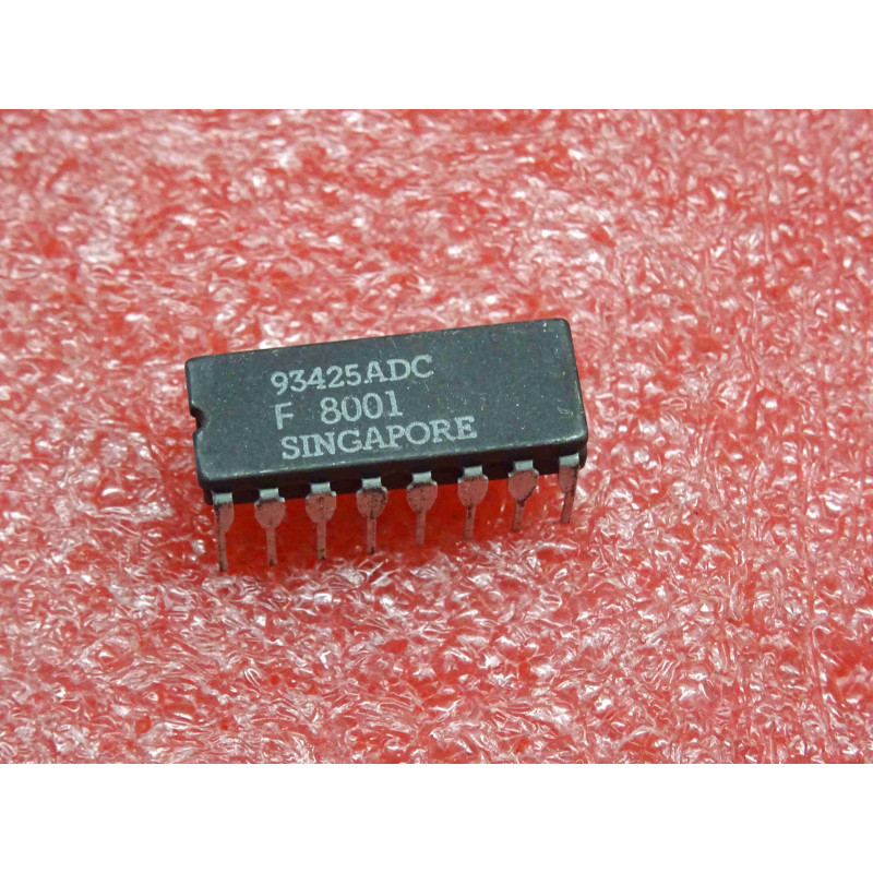 ci F 93425 ADC ~ ic F93425ADC ~ 5V SRAM 1K-bit (1024words x 1-bit) 30ns 3-state ~ boîtier DIP-16 céramique (5R3)