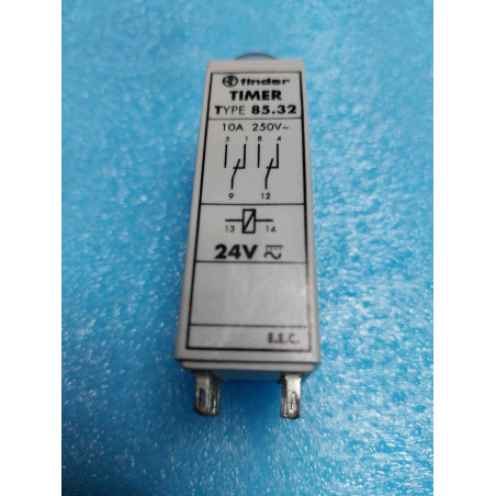 Timer Tempo Minuterie Finder 8532 24V ac/dc contact 10A 250Vac Bobine 24V 85.32