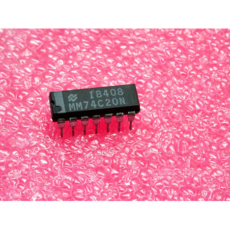 ci MM 74C20 N ~ ic MM74C20N ~  Dual 4-Input NAND Gate , DIP14 (5A1)